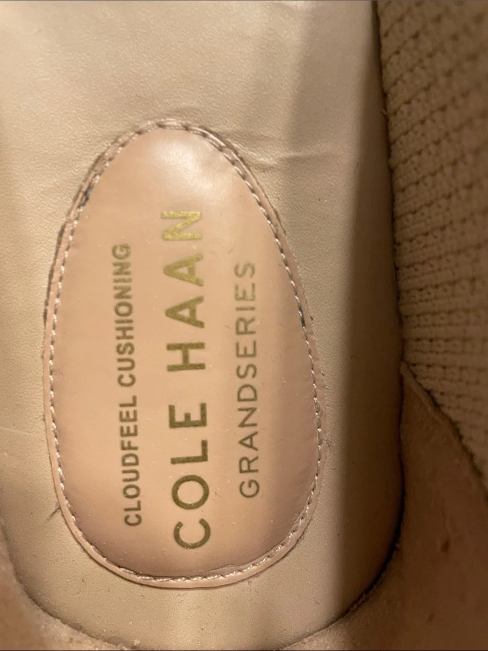 COLE HAAN NWOT LEATHER Taupe Suede Espadrille Slip-Ons